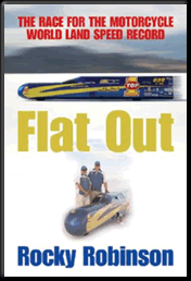 Book Cover, FLAT OUT The Race for the Motorcycle Land Speed Record 